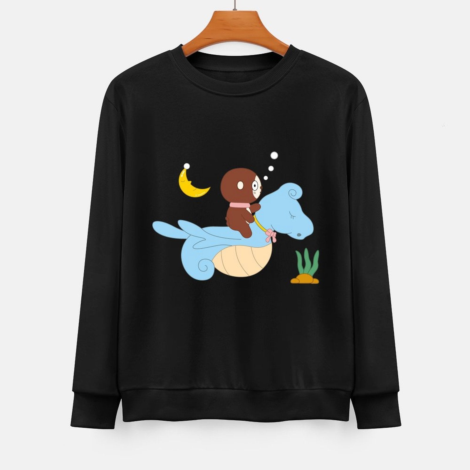 Front Patterned Long Sleeve TopClassicLine EverydayComfort